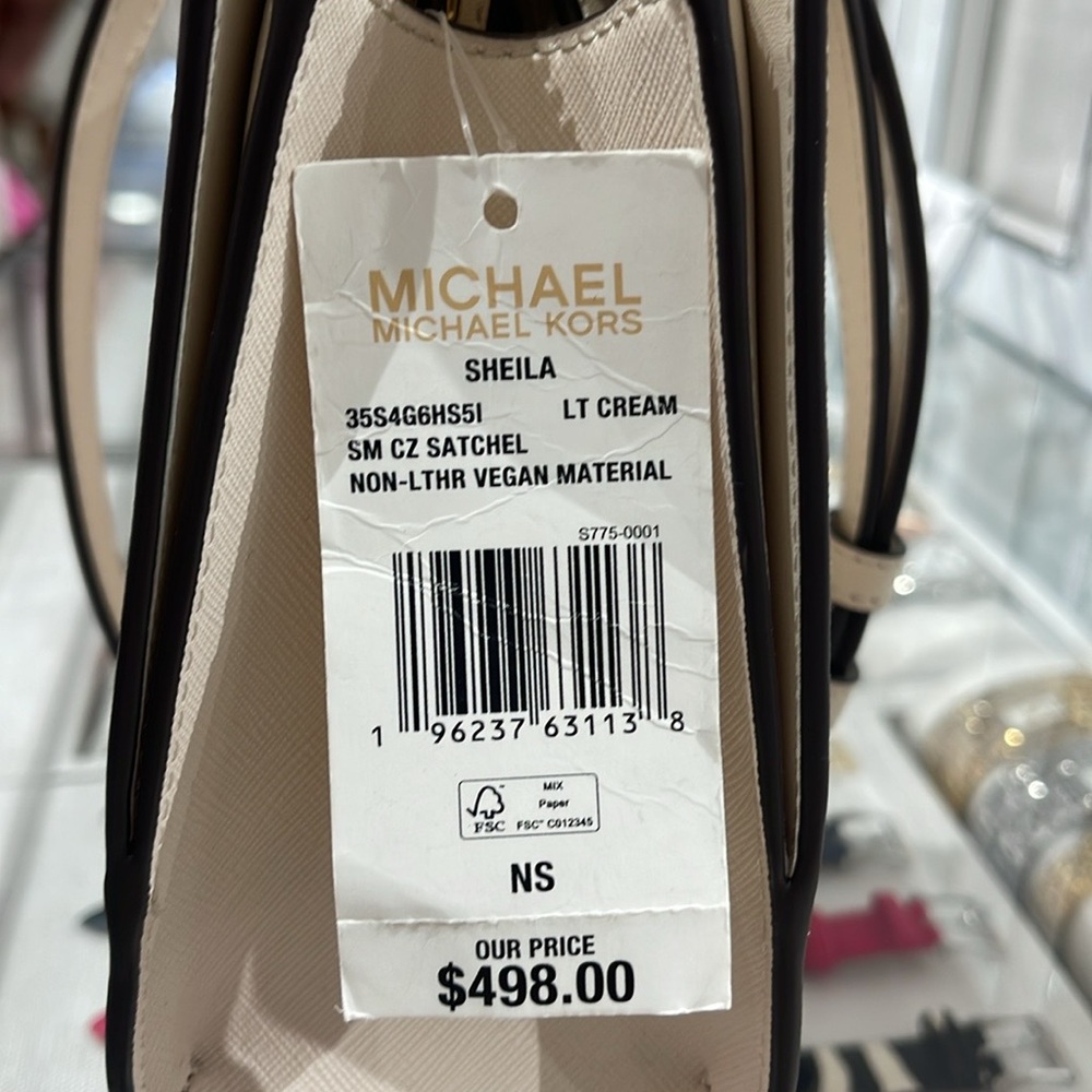 Michael Kors Sheila Small Central Zip Floral Embellished Satchel Crossbody NWT - Picture 8 of 16